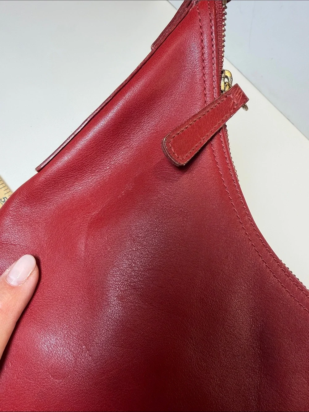 Vintage Coach RED Legacy West Hobo bag, style 9823